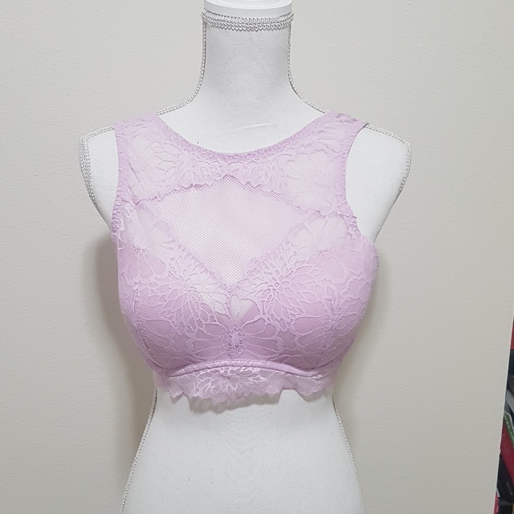 PINK lace bralette